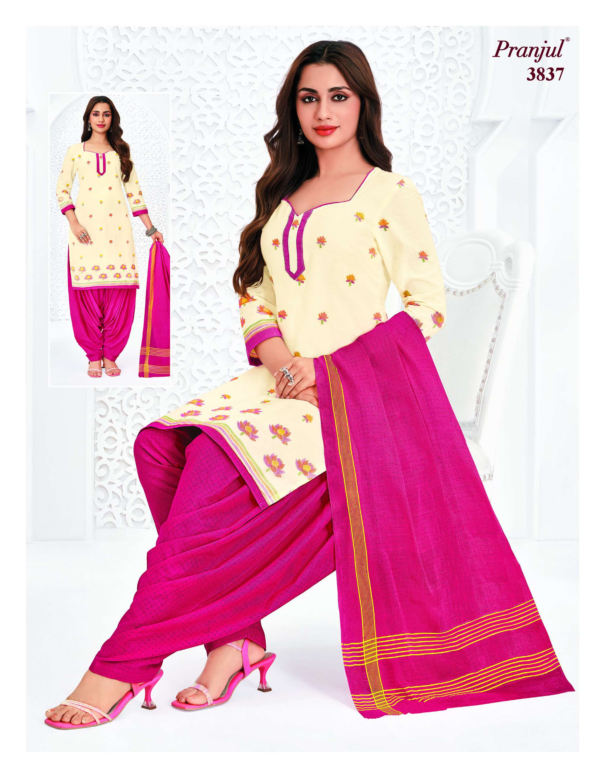 PRANJUL FASHION PRIYANSHI VOL 38 COTTON PRINT PATIALA DRESS