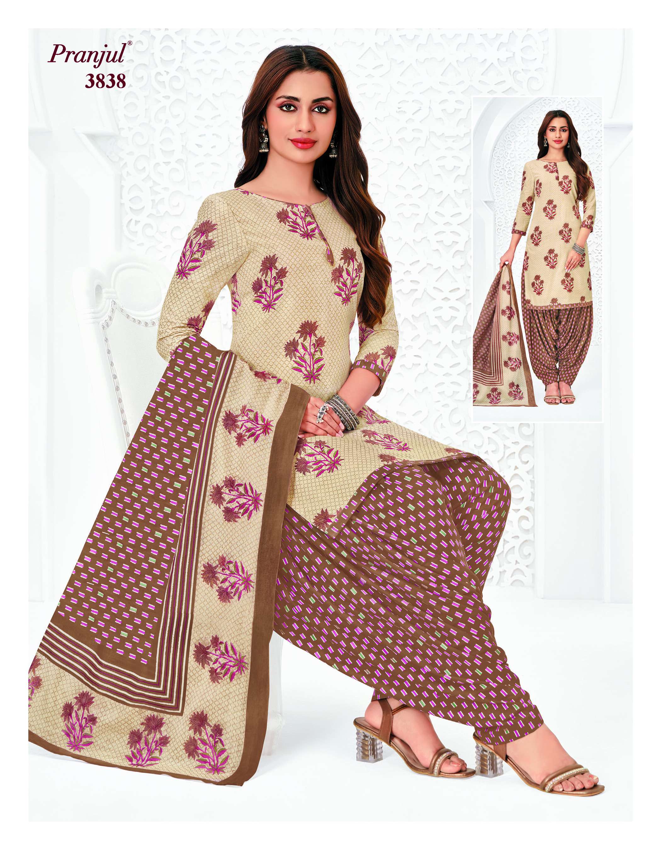 PRANJUL FASHION PRIYANSHI VOL 38 COTTON PRINT PATIALA DRESS