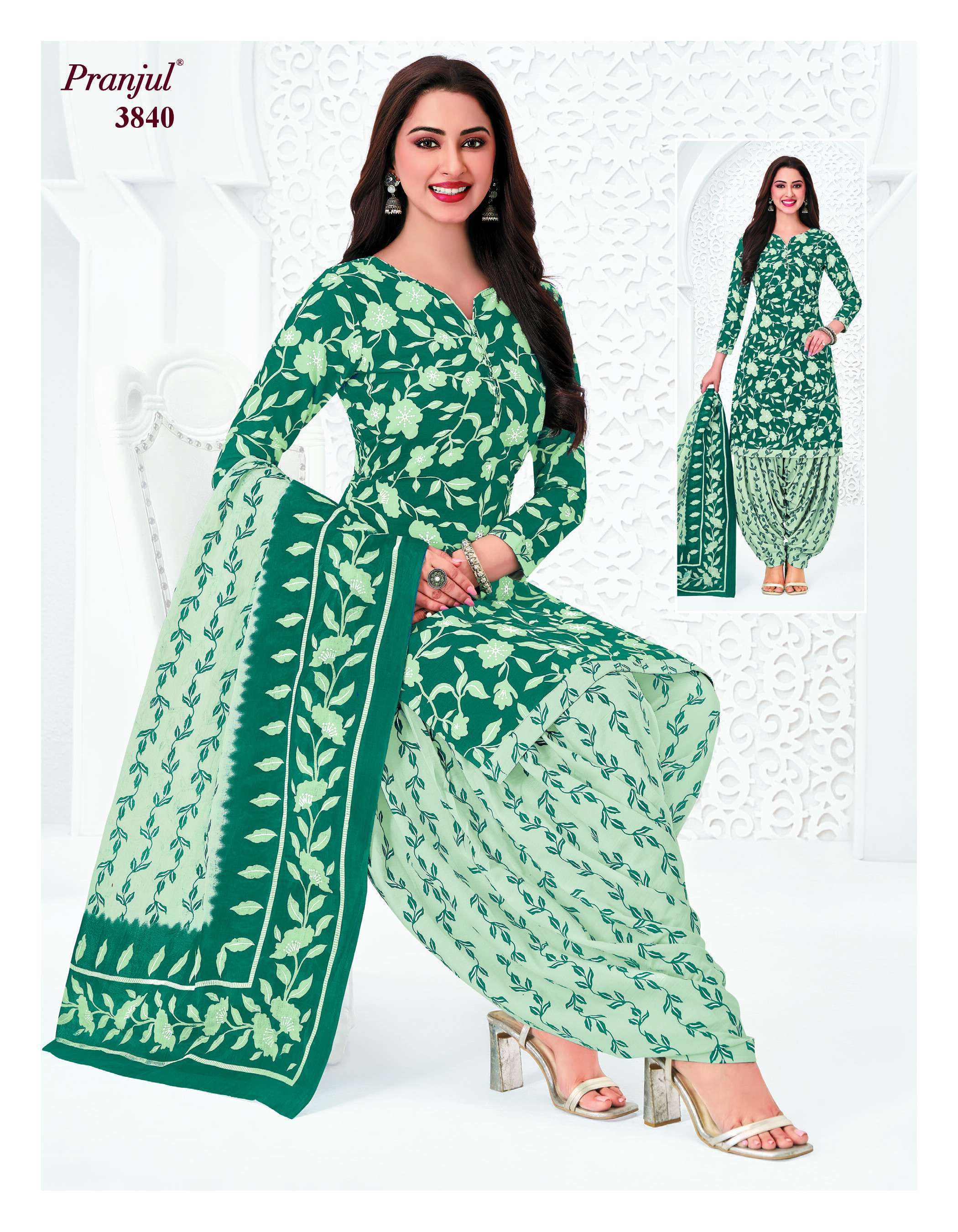 PRANJUL FASHION PRIYANSHI VOL 38 COTTON PRINT PATIALA DRESS
