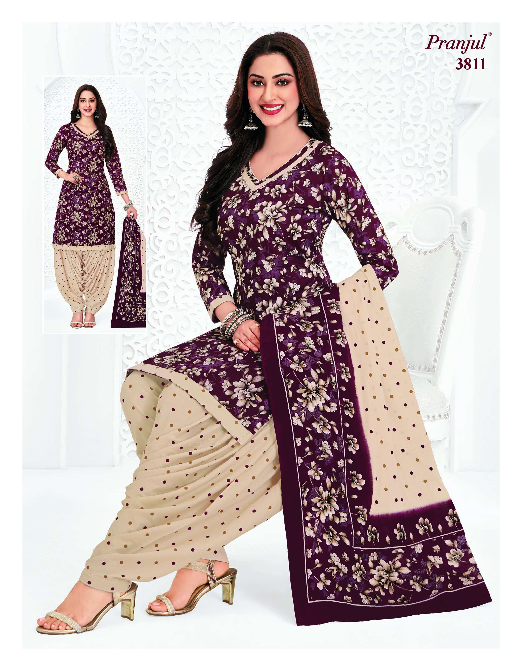 PRANJUL FASHION PRIYANSHI VOL 38 COTTON PRINT PATIALA DRESS