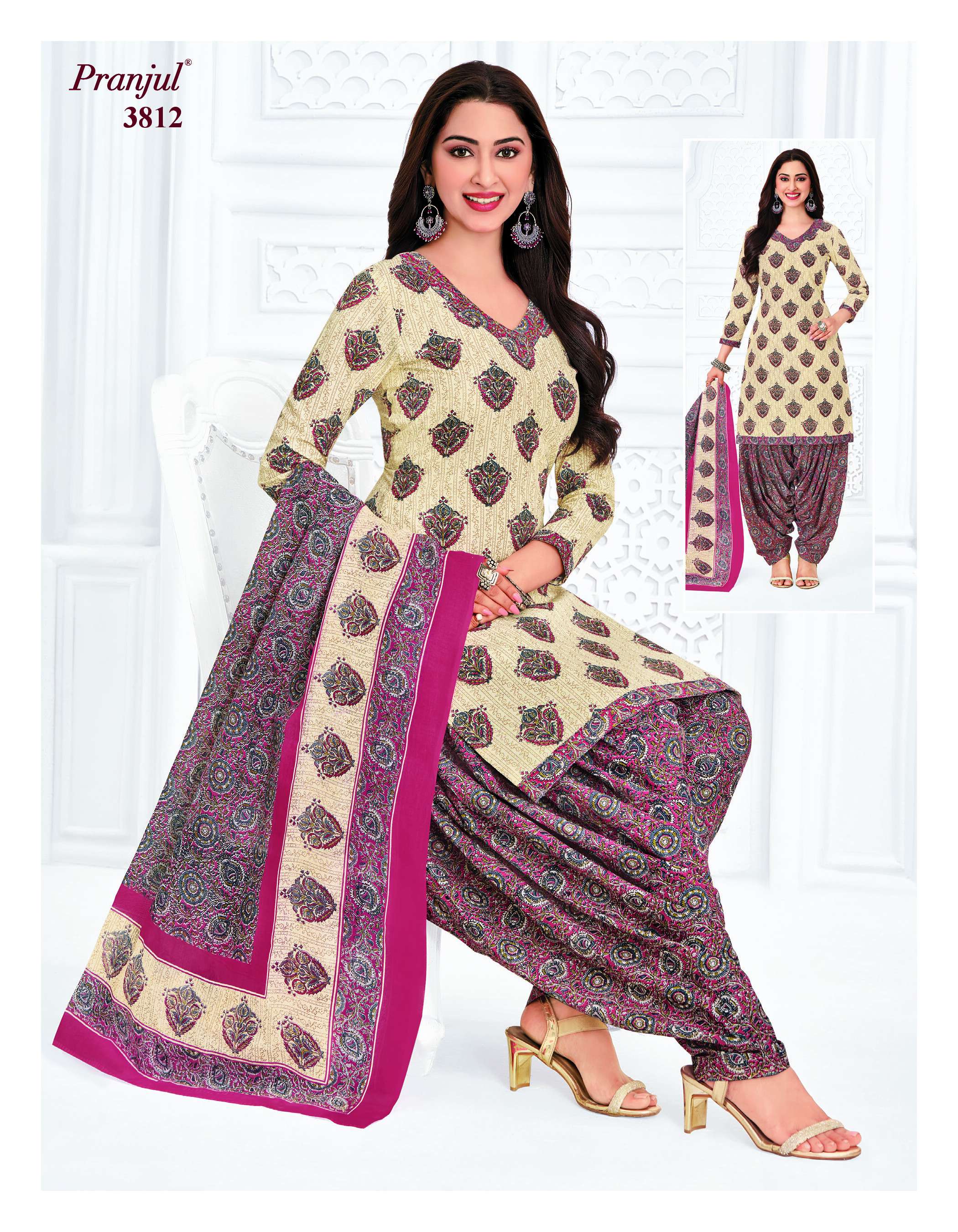 PRANJUL FASHION PRIYANSHI VOL 38 COTTON PRINT PATIALA DRESS