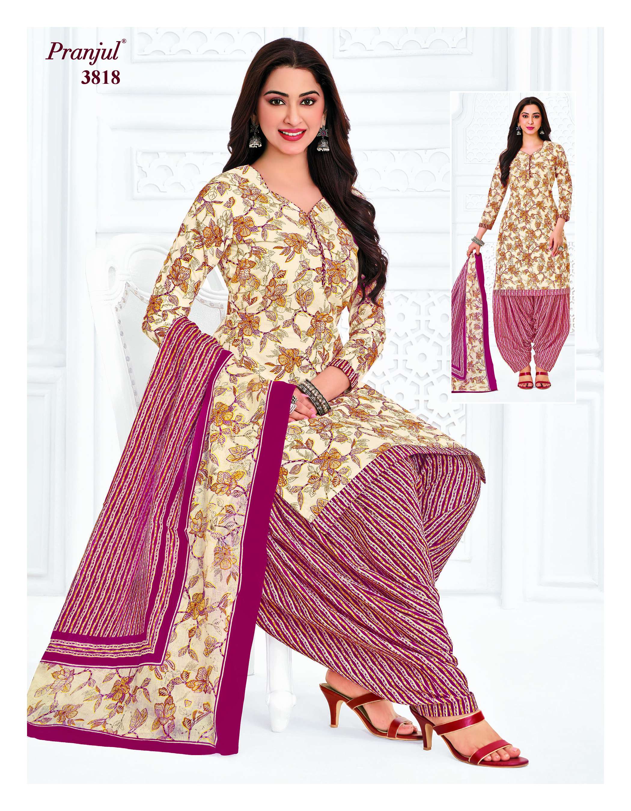 PRANJUL FASHION PRIYANSHI VOL 38 COTTON PRINT PATIALA DRESS