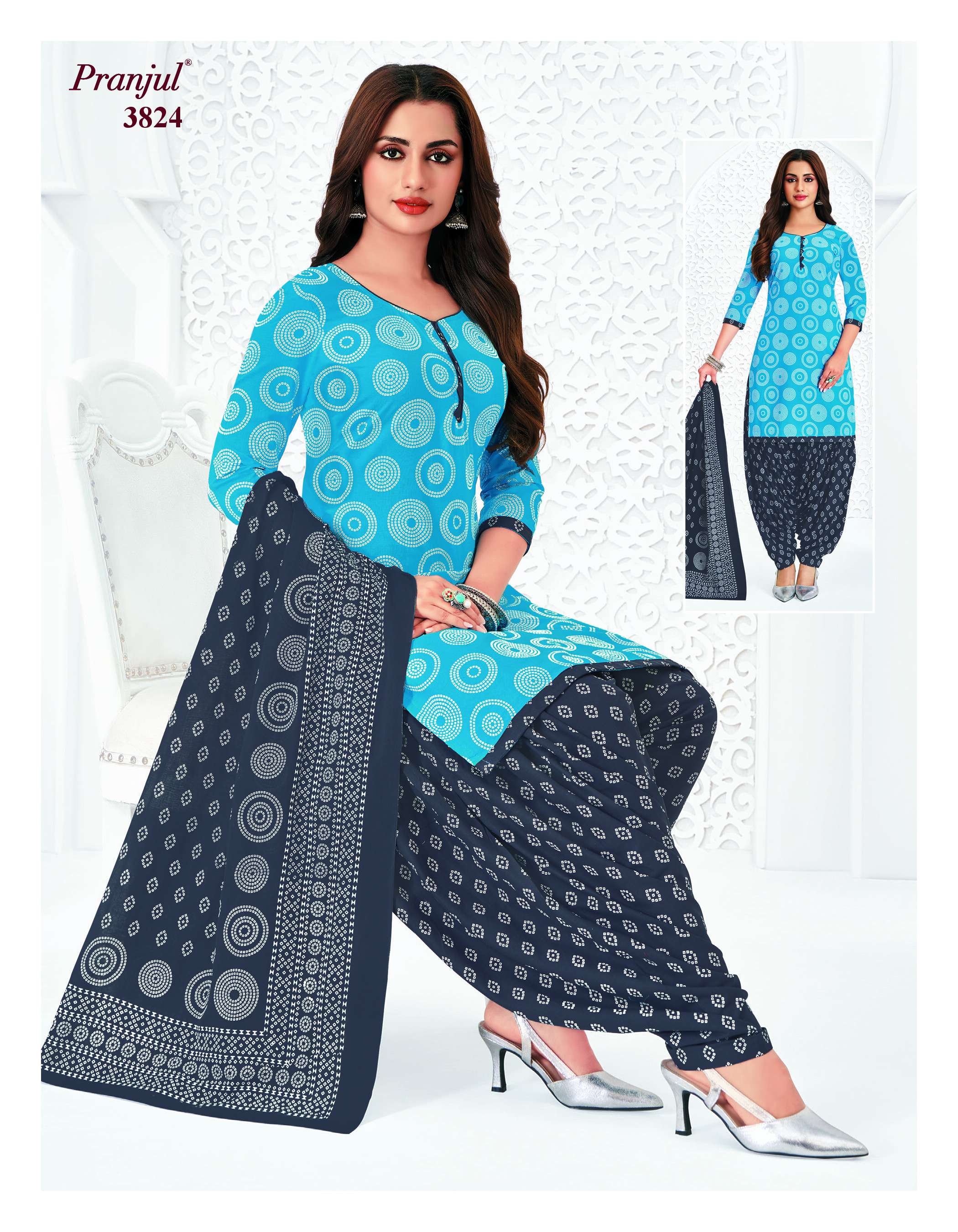 PRANJUL FASHION PRIYANSHI VOL 38 COTTON PRINT PATIALA DRESS