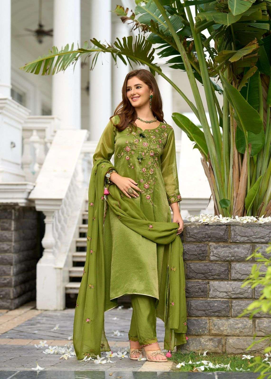 PRM INDIA SAHELI SILK JACQUARD DESIGNER WORK READY MADE LADIES SUIT