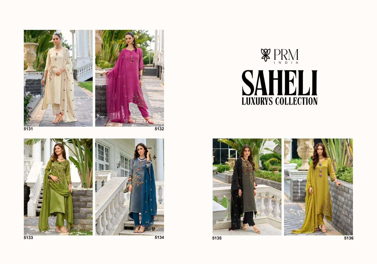 PRM INDIA SAHELI SILK JACQUARD DESIGNER WORK READY MADE LADIES SUIT