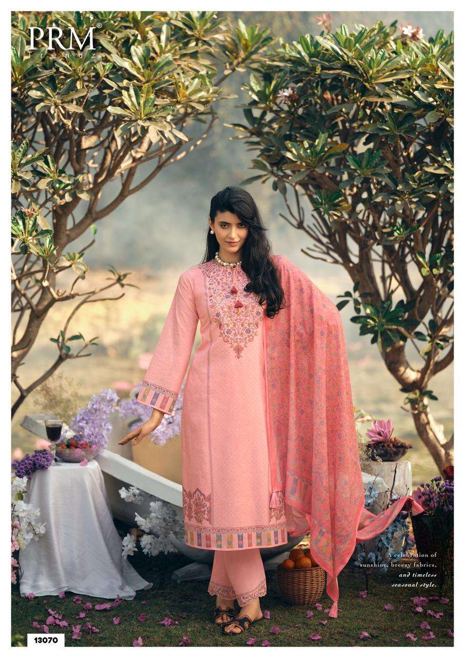 PRM TRENDZ KANI QUEEN LAWN COTTON DIGITAL PRINT WITH FANCY WORK SUIT