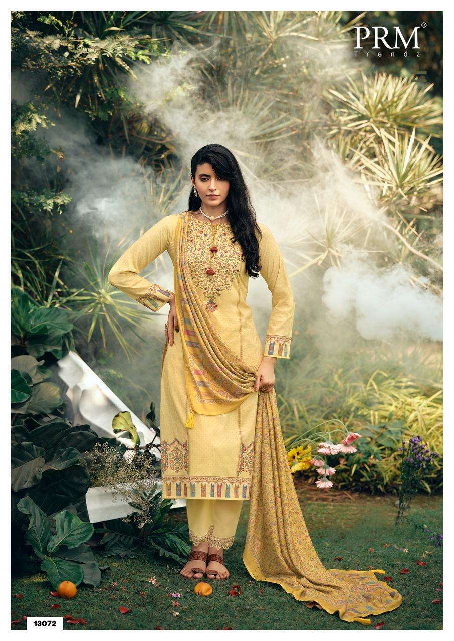 PRM TRENDZ KANI QUEEN LAWN COTTON DIGITAL PRINT WITH FANCY WORK SUIT