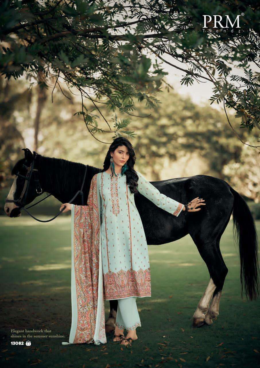  PRM TRENDZ KHWAISH VOL 2 LAWN COTTON  DIGITAL PRINT WITH FANCY WORK SUIT