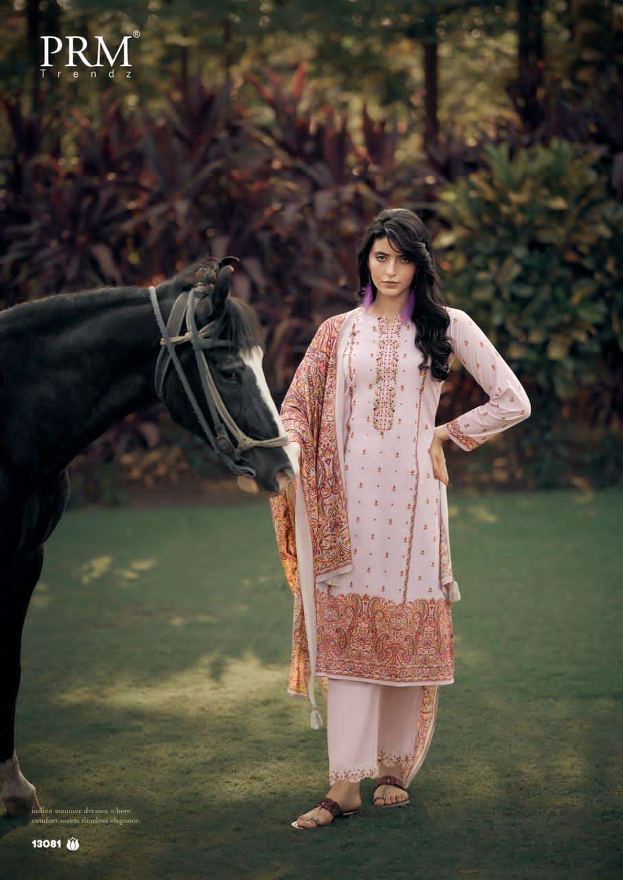  PRM TRENDZ KHWAISH VOL 2 LAWN COTTON  DIGITAL PRINT WITH FANCY WORK SUIT