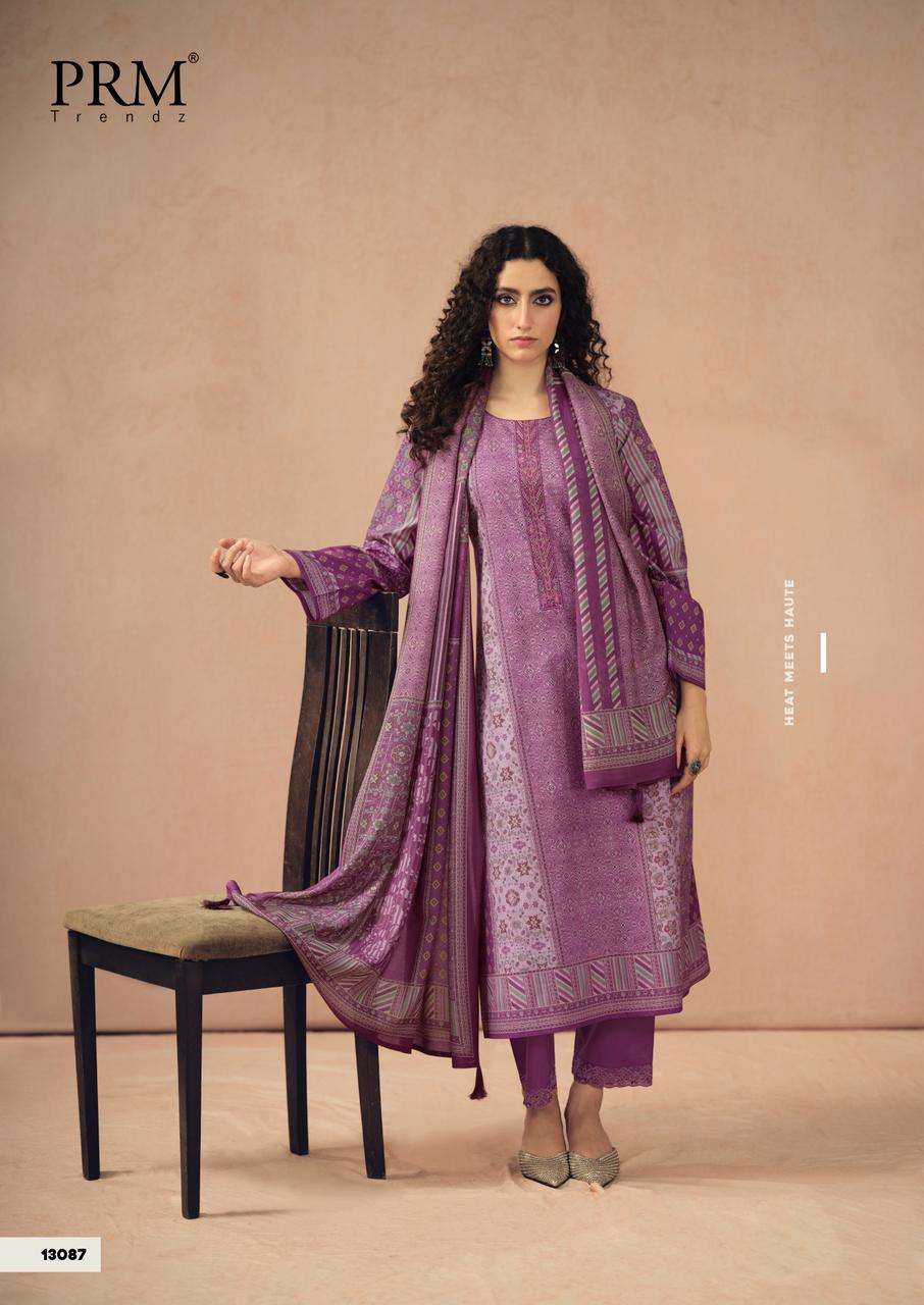PRM TRENDZ ROZANA  COTTON  DIGITAL PRINT WITH FANCY EMBROIDERY WORK SUIT