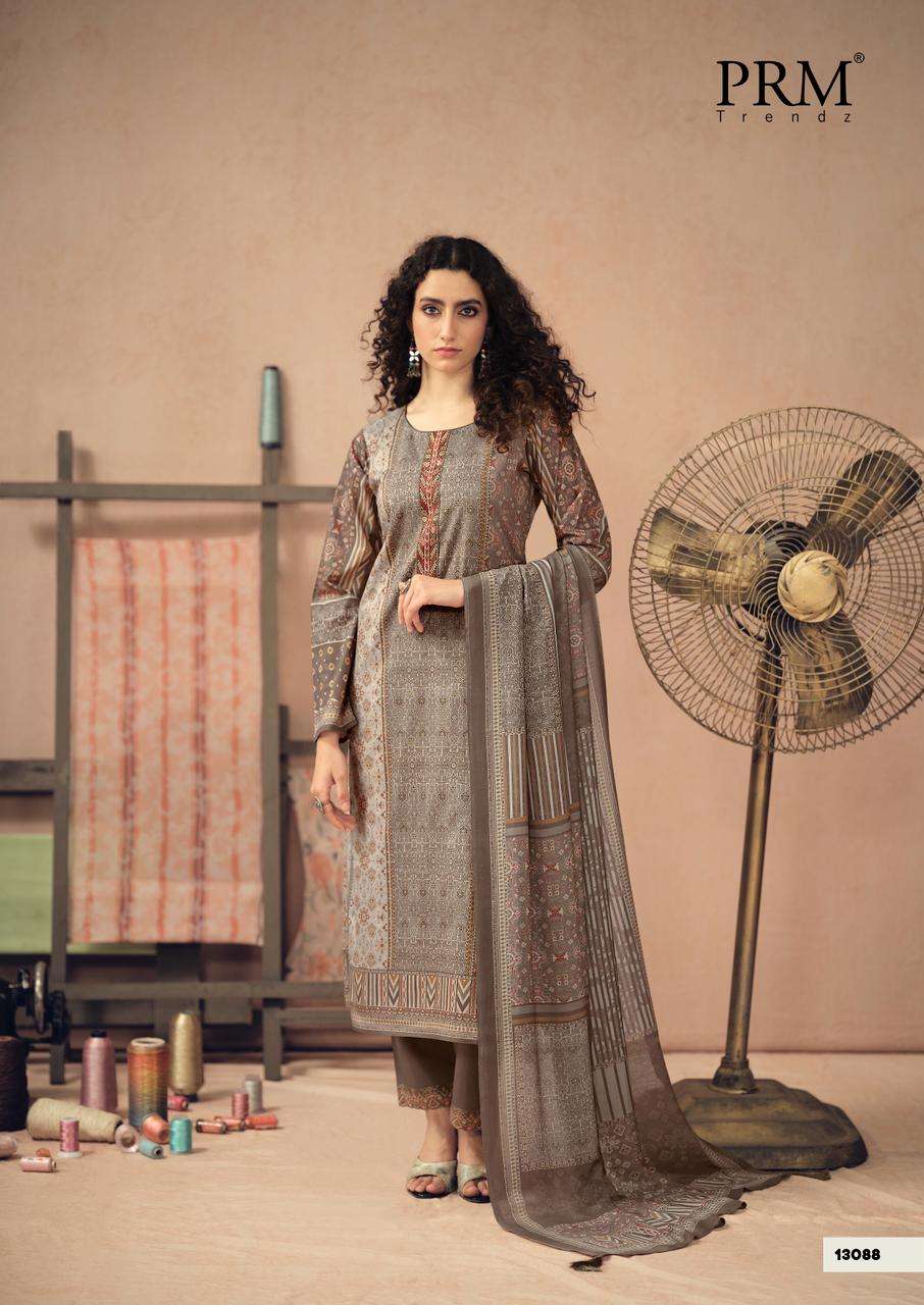 PRM TRENDZ ROZANA  COTTON  DIGITAL PRINT WITH FANCY EMBROIDERY WORK SUIT