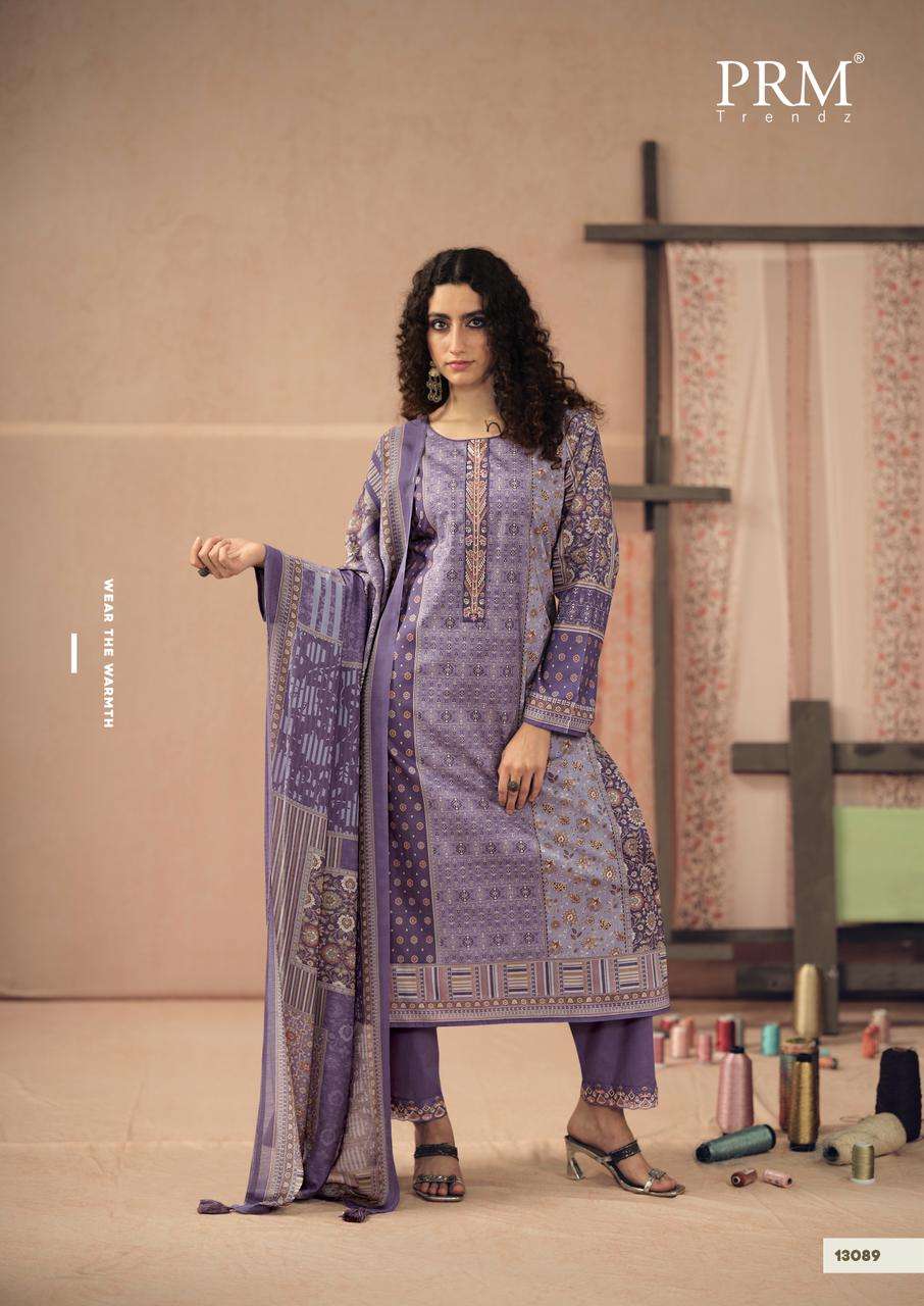 PRM TRENDZ ROZANA  COTTON  DIGITAL PRINT WITH FANCY EMBROIDERY WORK SUIT
