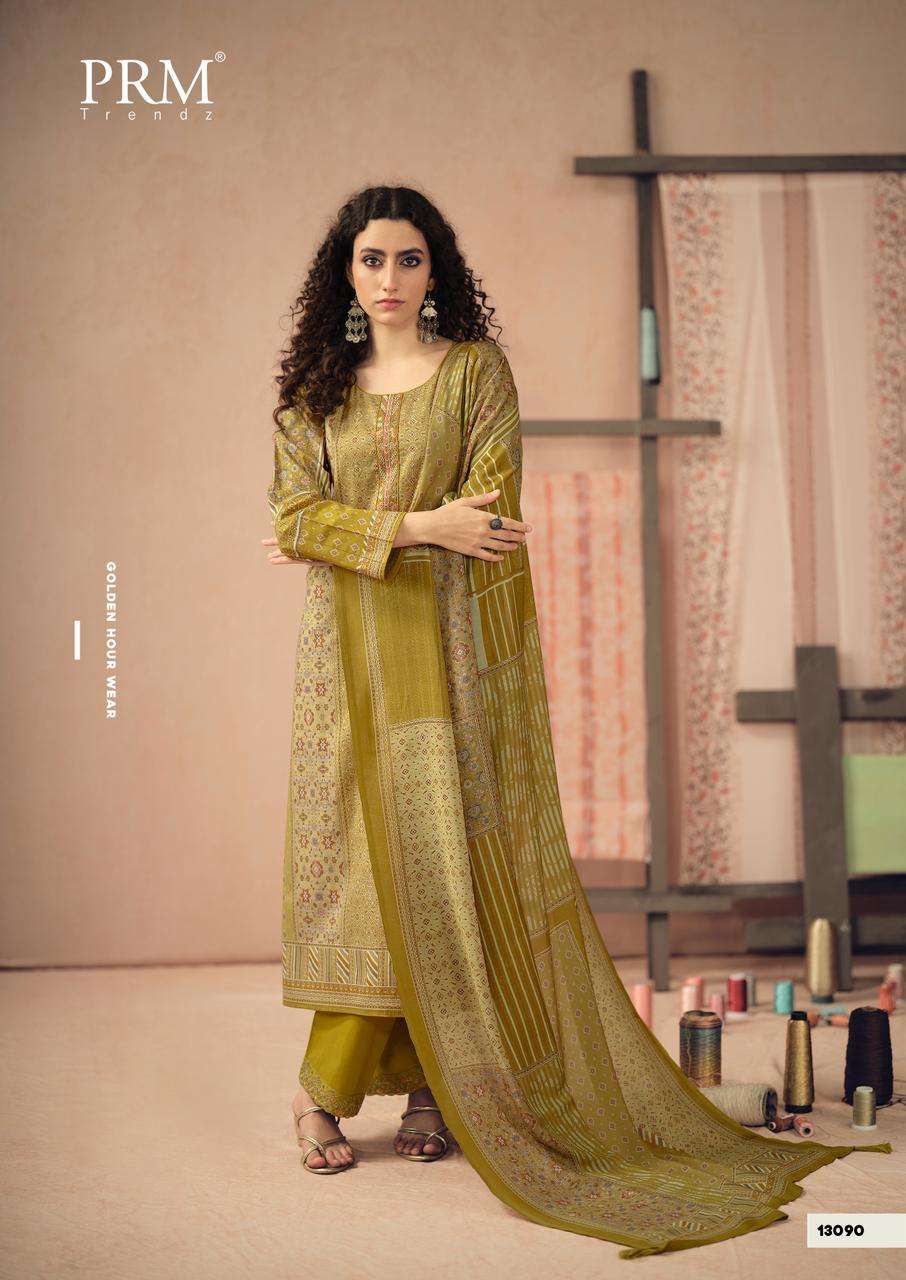 PRM TRENDZ ROZANA  COTTON  DIGITAL PRINT WITH FANCY EMBROIDERY WORK SUIT