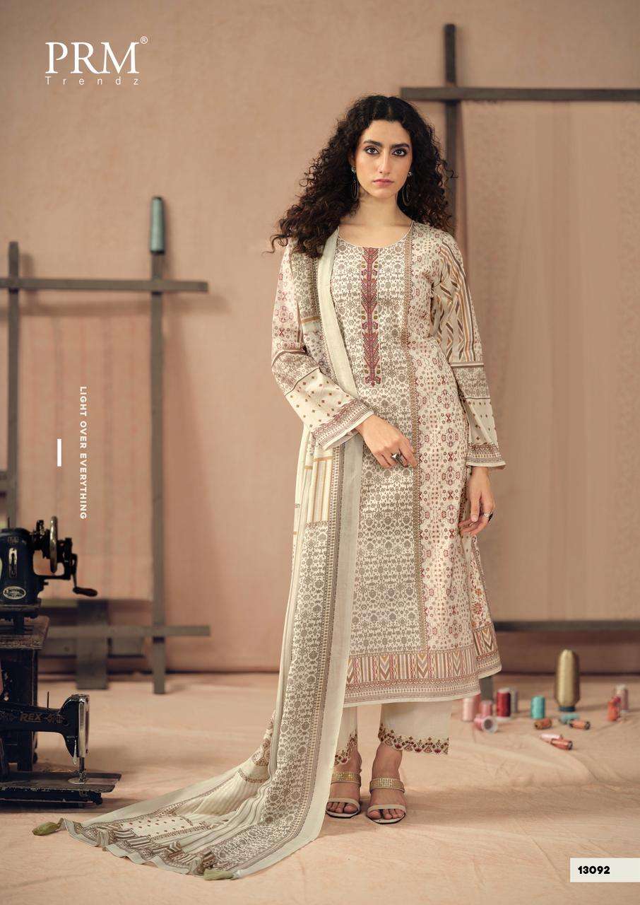 PRM TRENDZ ROZANA  COTTON  DIGITAL PRINT WITH FANCY EMBROIDERY WORK SUIT