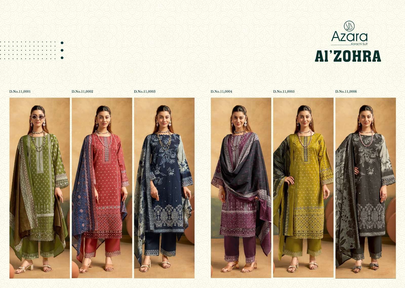 RADHIKA FASHION AL ZOHRA LAWN COTTON DIGITAL PRINT WITH FANCY WORK SUIT