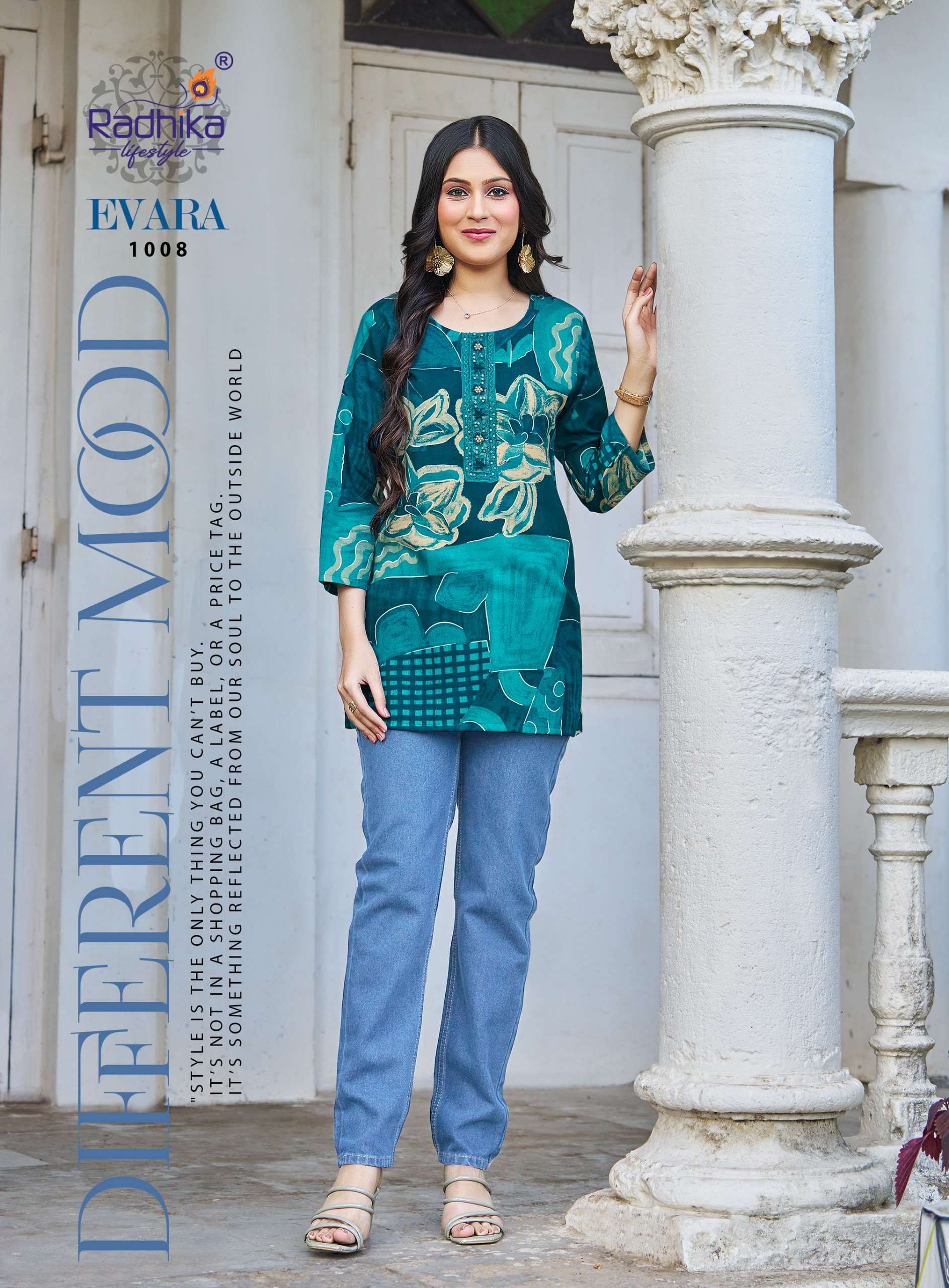 RADHIKA LIFESTYLE EVARA VOL 1 RAYON FOIL PRINT FANCY SUMMER WEAR LADIES TOP