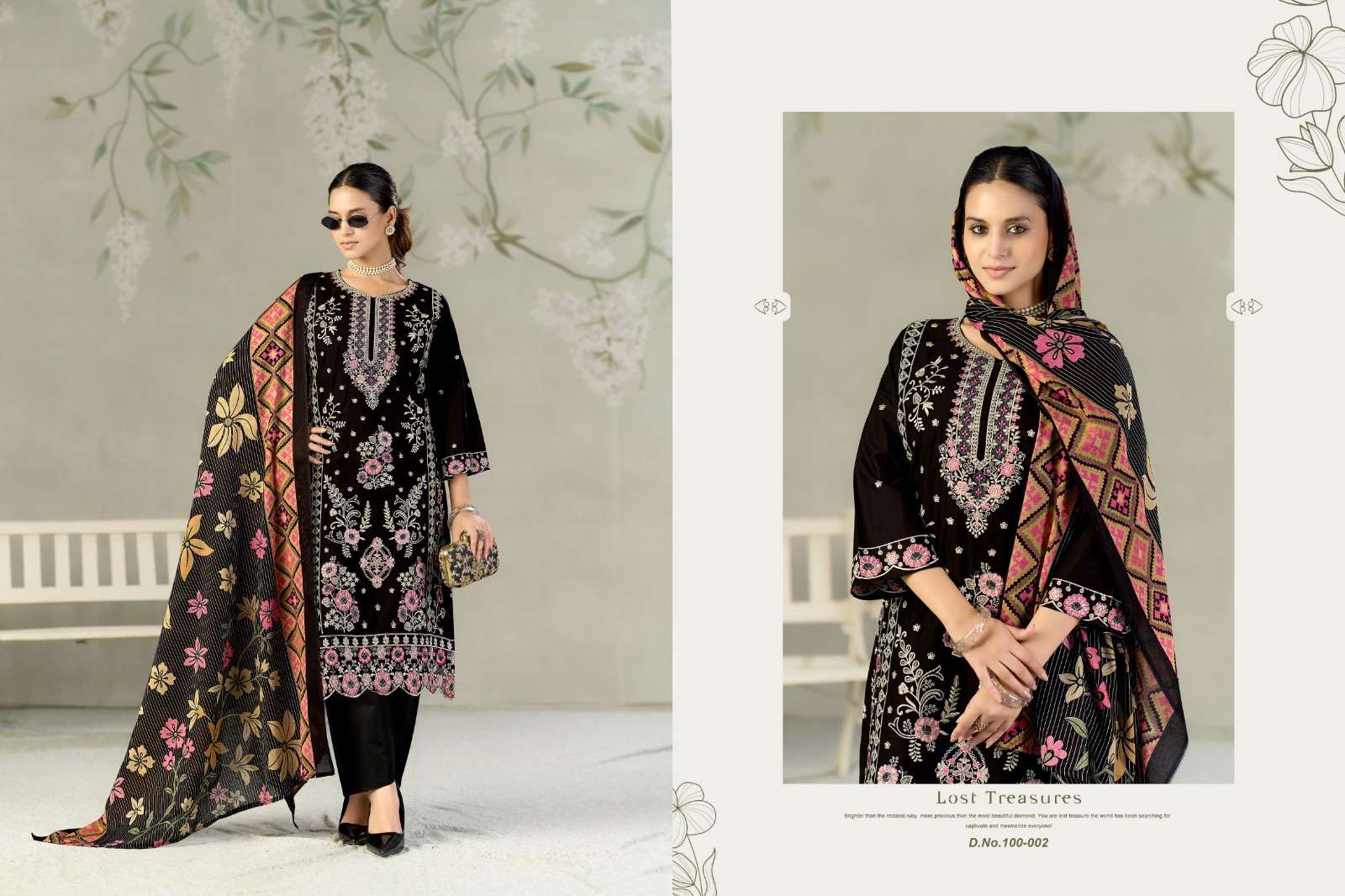 RADHIKA LIFESTYLE RUMAISA LAWN COTTON DIGITAL PRINT WITH FANCY WORK SUIT