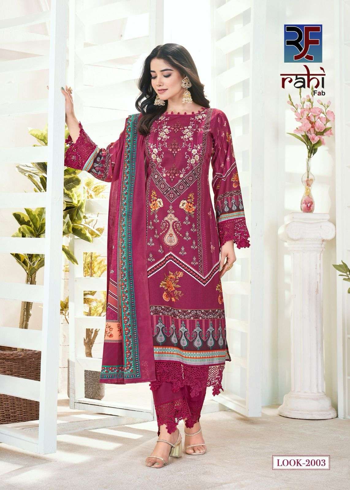 RAHI FAB RAAHAT VOL 2 LAWN COTTON DIGITAL KARACHI PRINT SUIT
