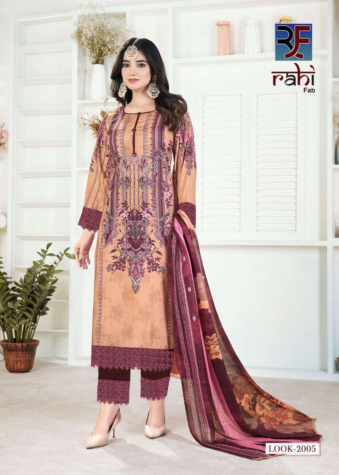 RAHI FAB RAAHAT VOL 2 LAWN COTTON DIGITAL KARACHI PRINT SUIT