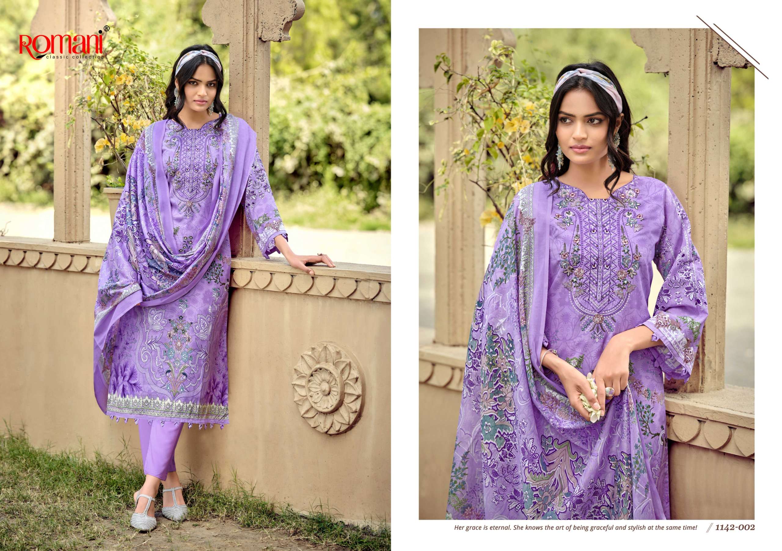 ROMANI AARZU VOL 30 COTTON DIGITAL STYLE PRINT WITH FANCY WORK SUIT