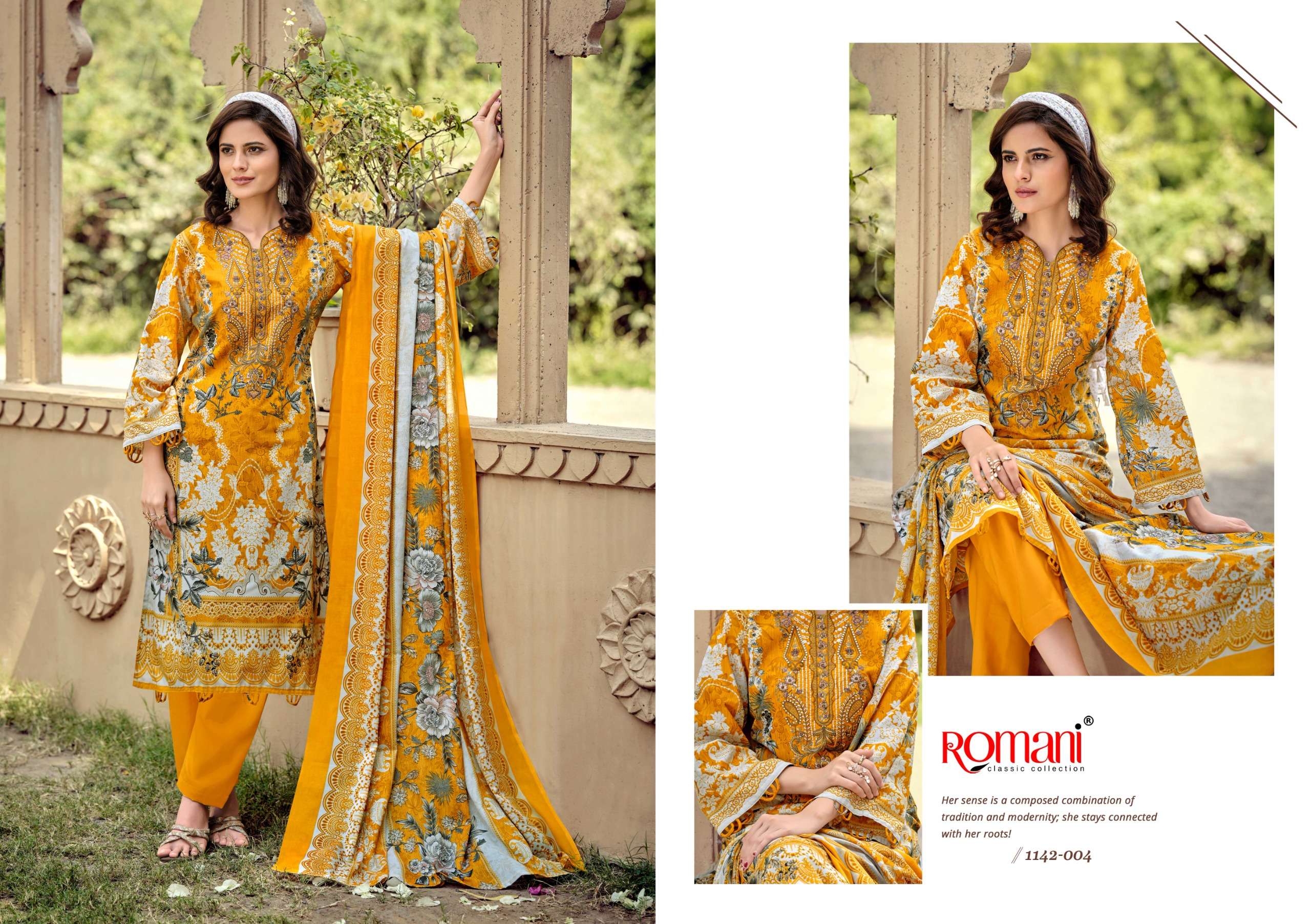 ROMANI AARZU VOL 30 COTTON DIGITAL STYLE PRINT WITH FANCY WORK SUIT
