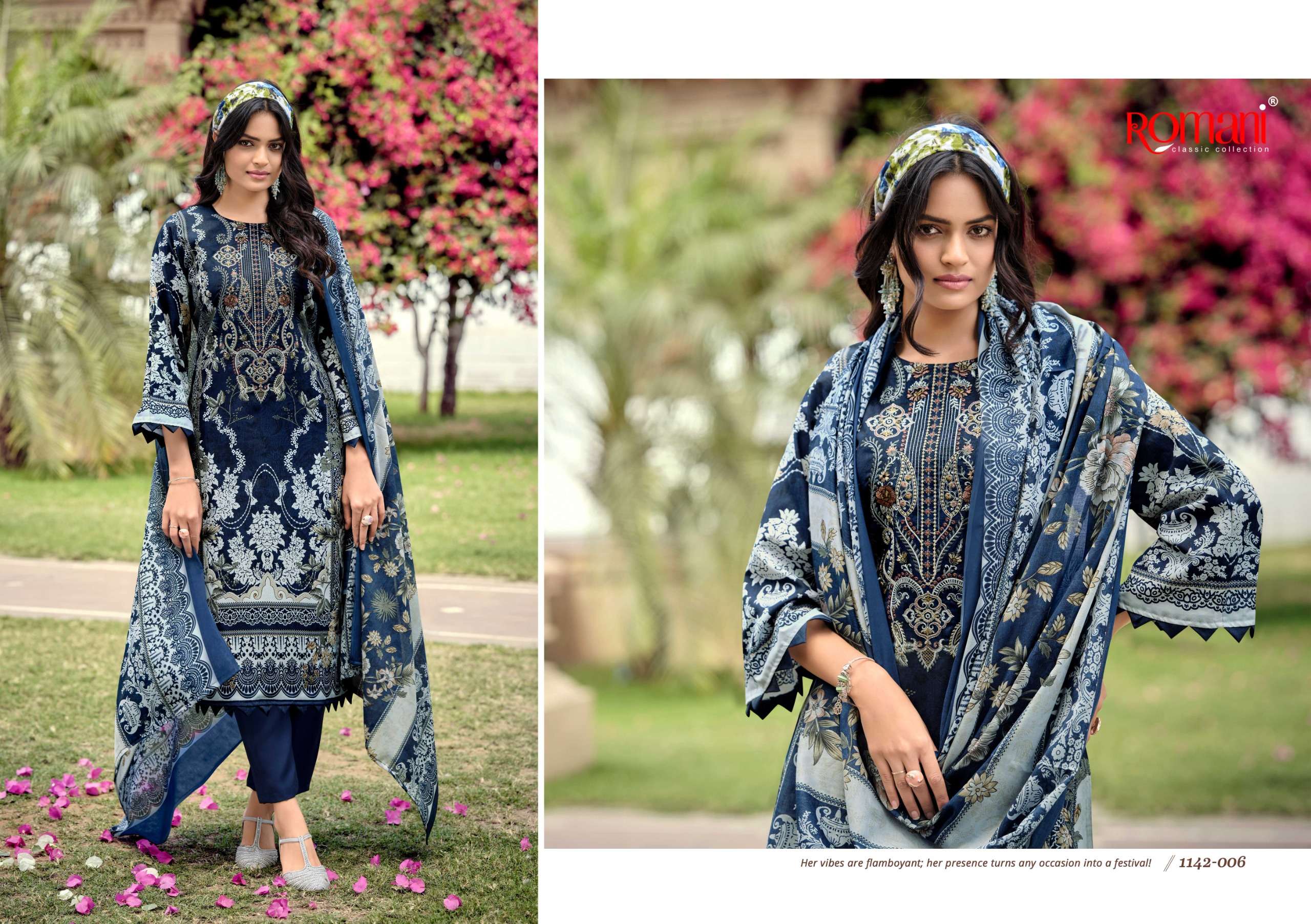 ROMANI AARZU VOL 30 COTTON DIGITAL STYLE PRINT WITH FANCY WORK SUIT
