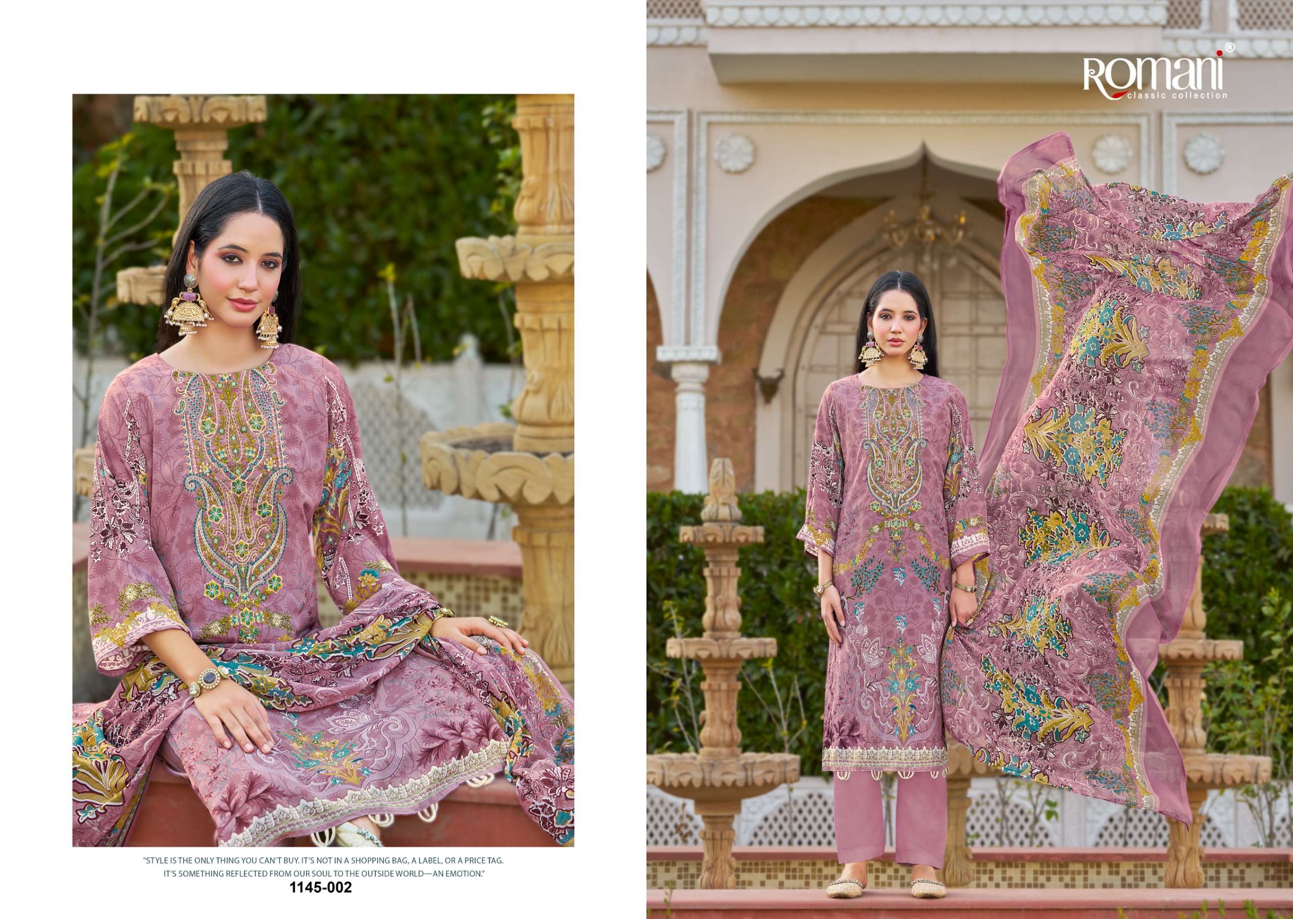 ROMANI AARZU VOL 31 COTTON DIGITAL STYLE PRINT WITH FANCY WORK SUIT