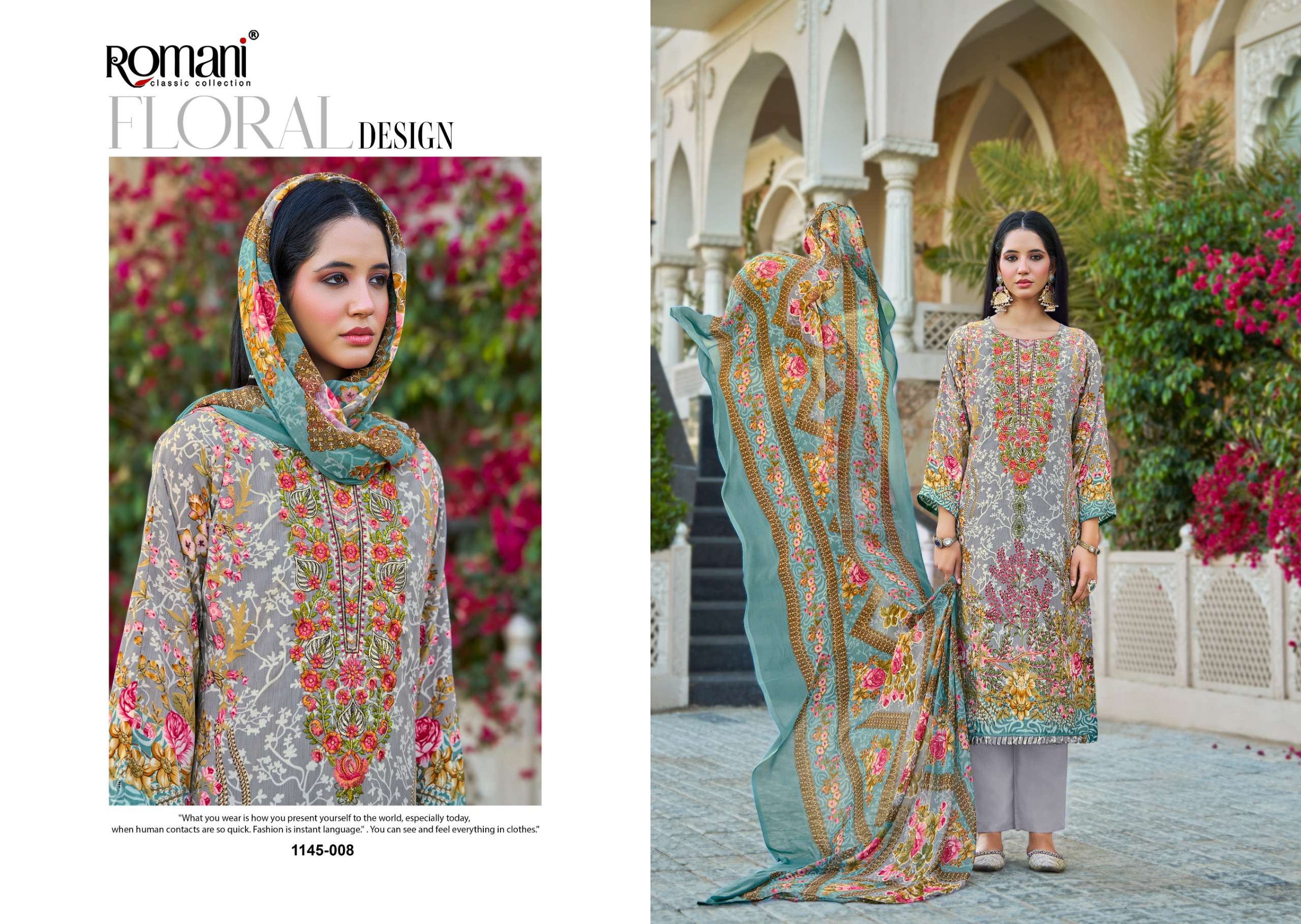 ROMANI AARZU VOL 31 COTTON DIGITAL STYLE PRINT WITH FANCY WORK SUIT
