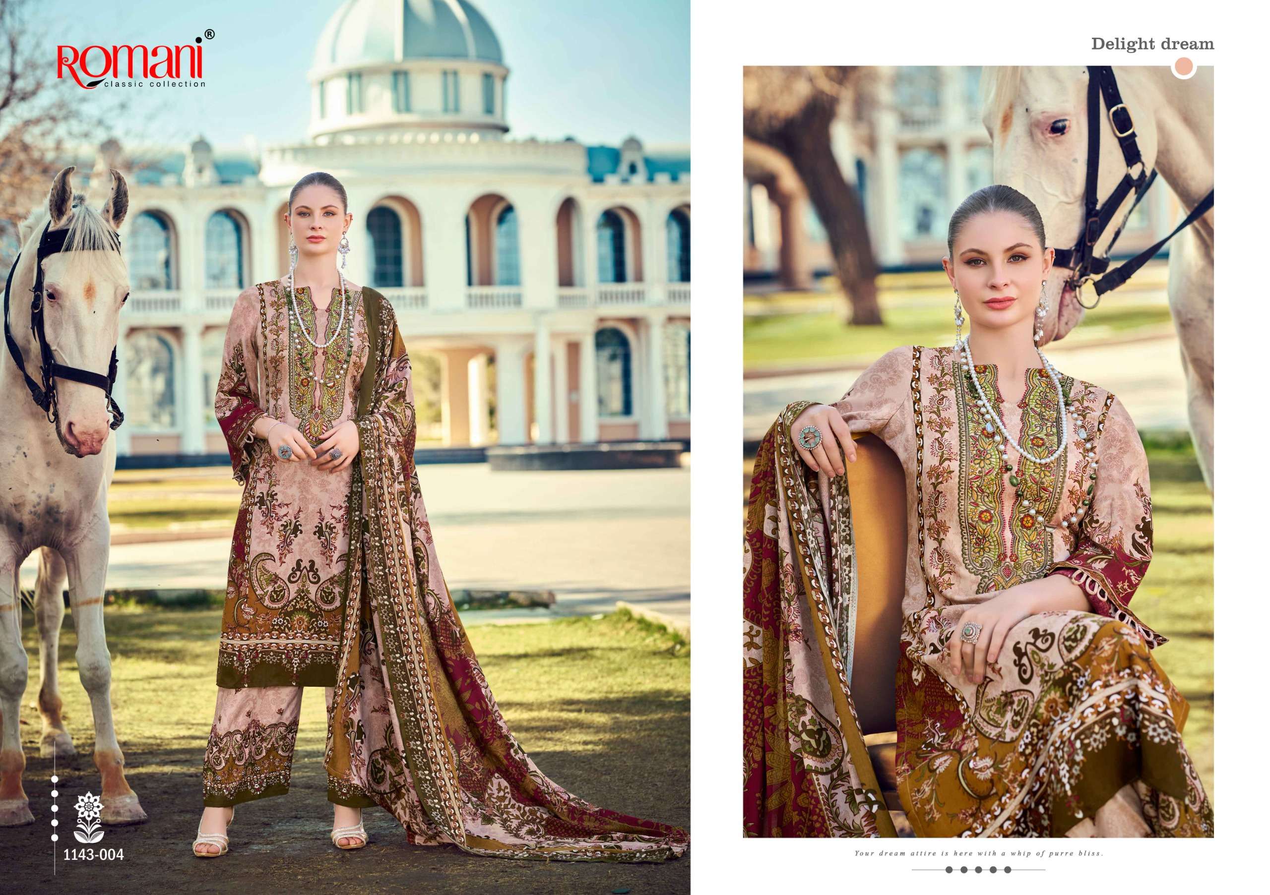 ROMANI MAHIRA VOL 8 COTTON DIGITAL PRINTS WITH FANCY WORK SUIT