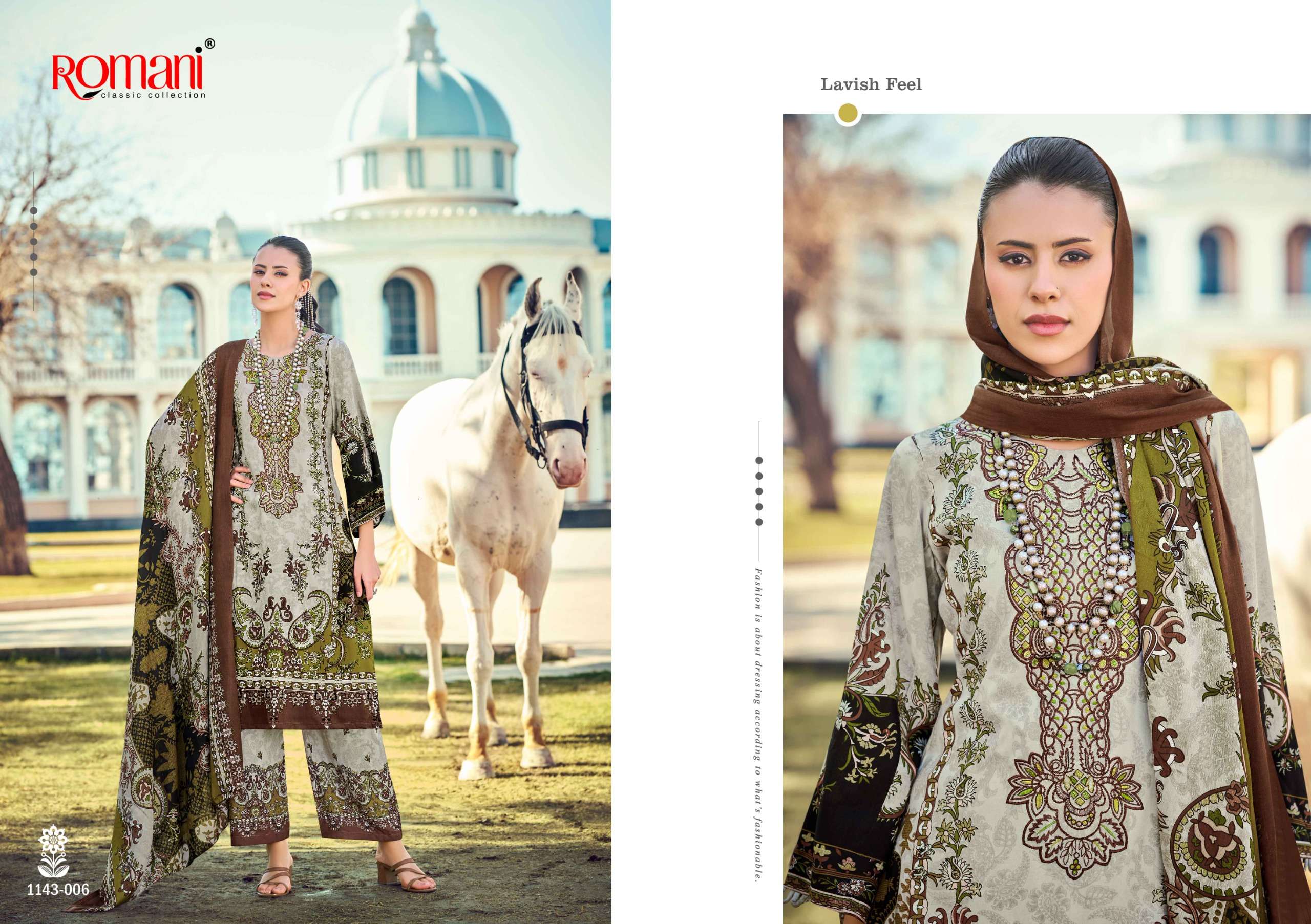 ROMANI MAHIRA VOL 8 COTTON DIGITAL PRINTS WITH FANCY WORK SUIT