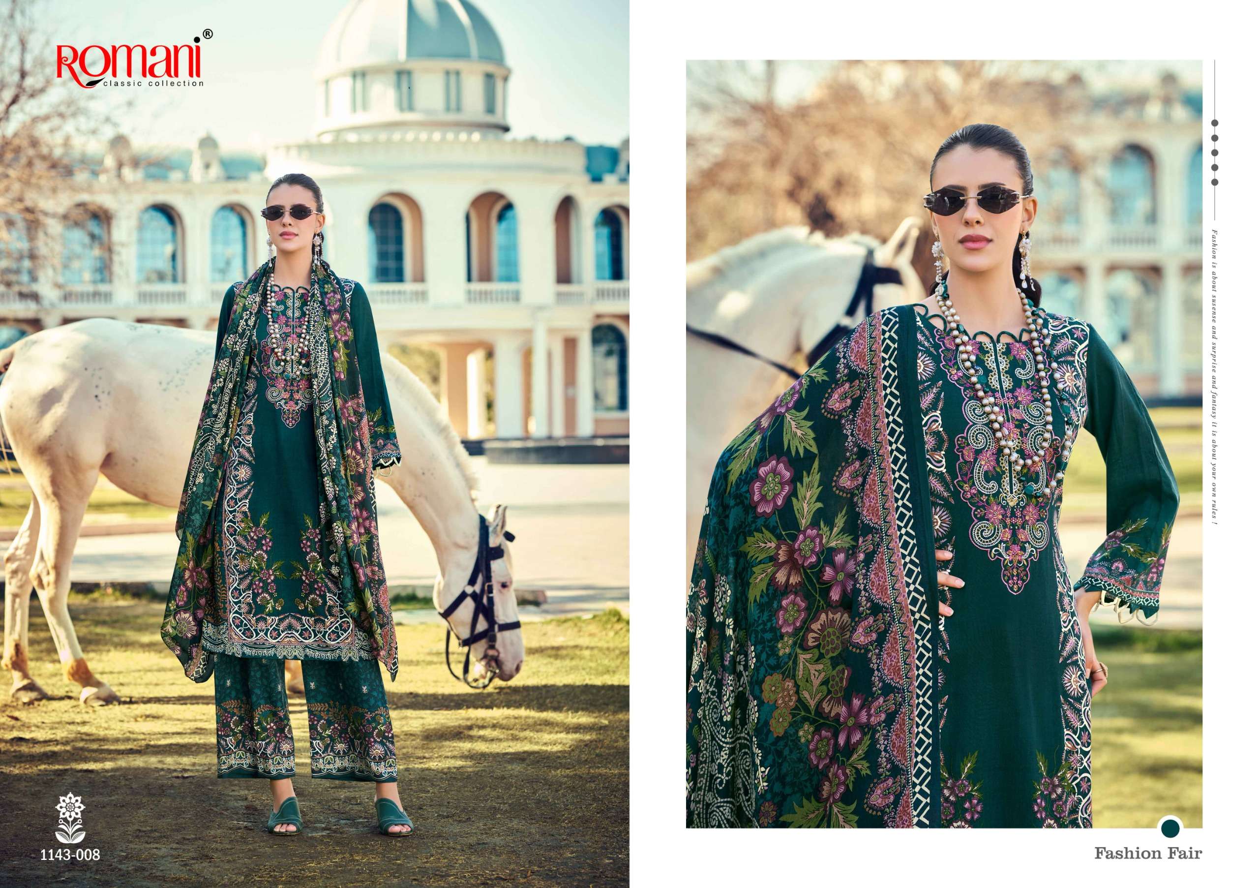 ROMANI MAHIRA VOL 8 COTTON DIGITAL PRINTS WITH FANCY WORK SUIT
