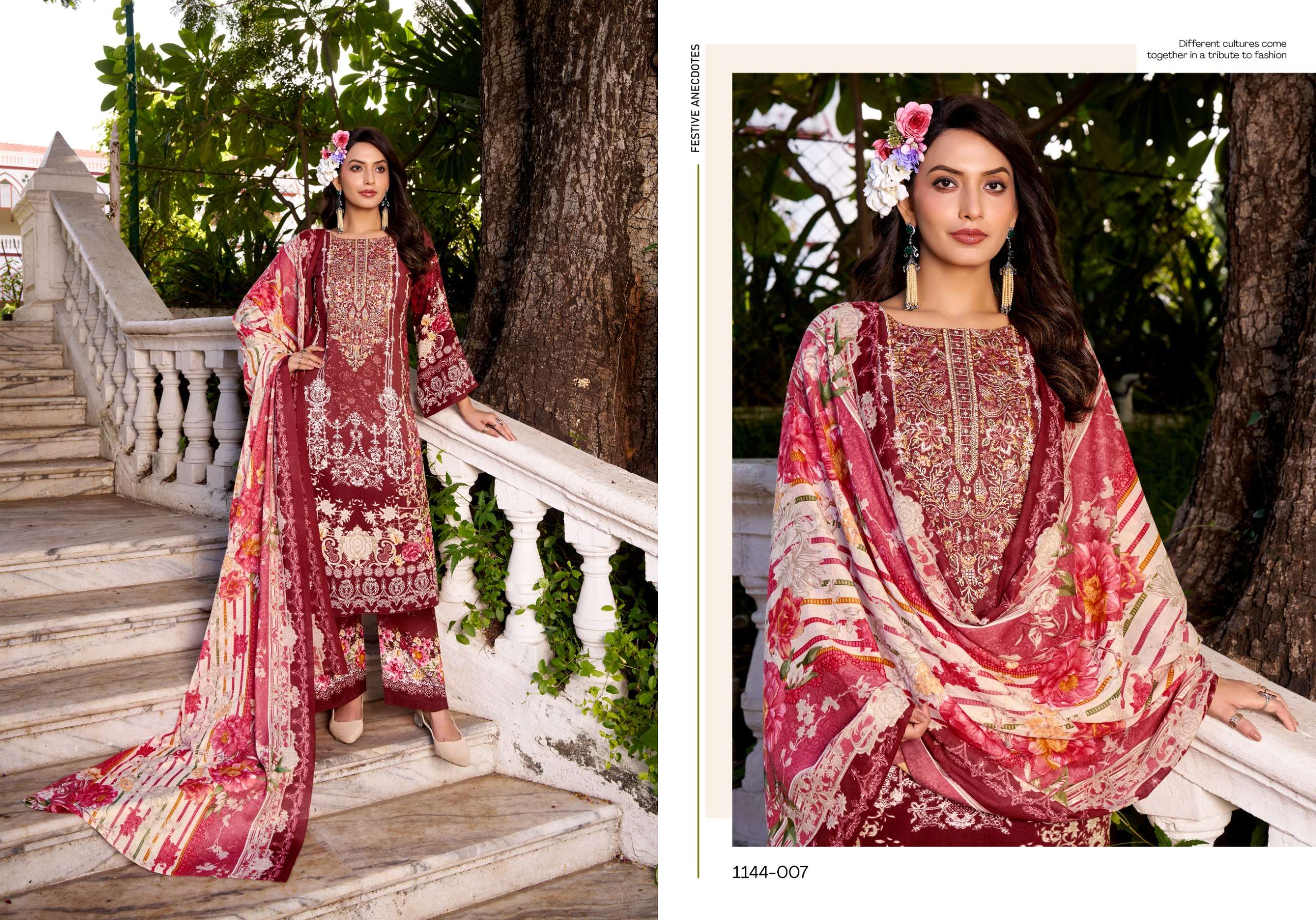 ROMANI MAHIRA VOL 9 COTTON DIGITAL PRINTS WITH FANCY WORK SUIT