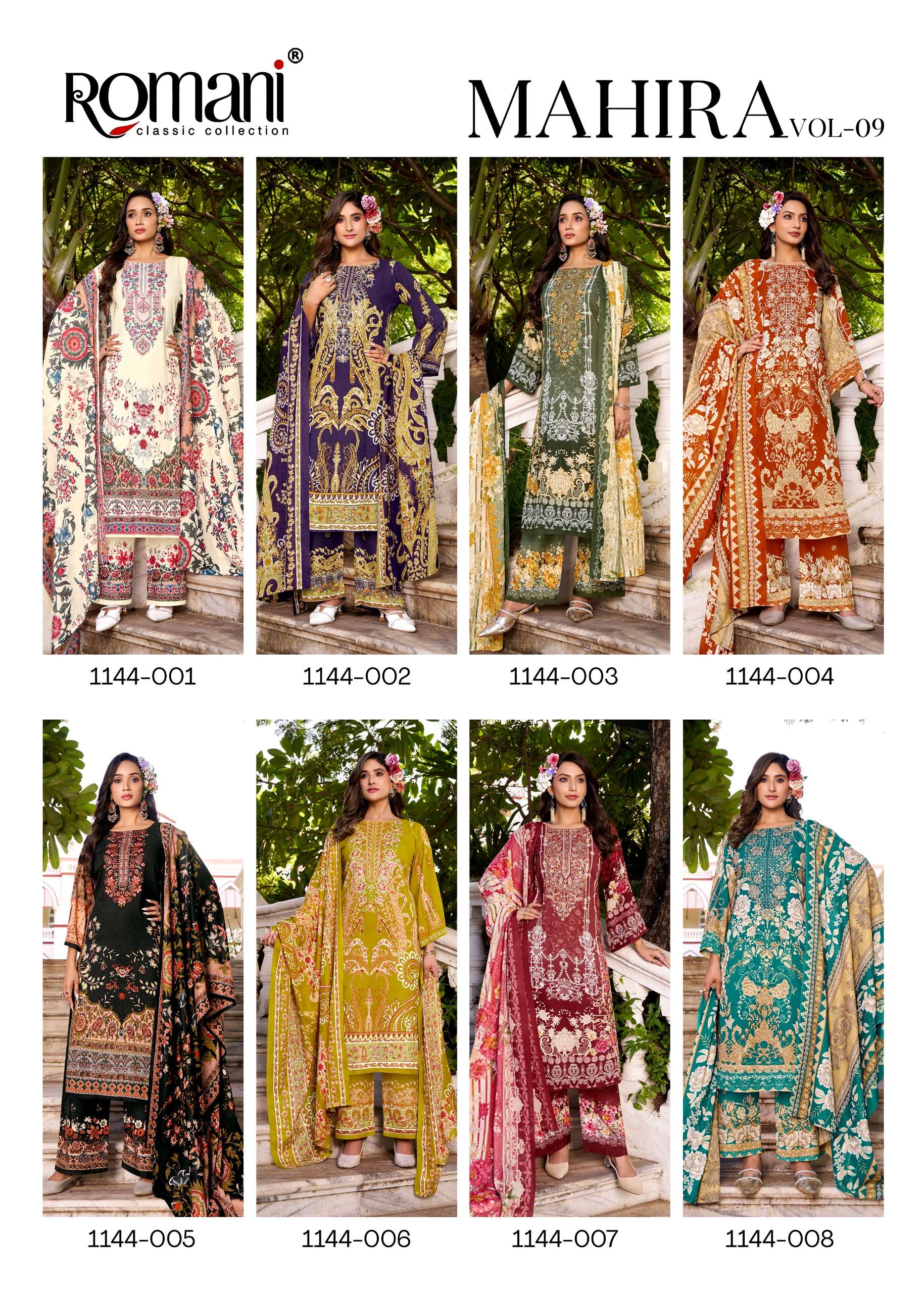 ROMANI MAHIRA VOL 9 COTTON DIGITAL PRINTS WITH FANCY WORK SUIT