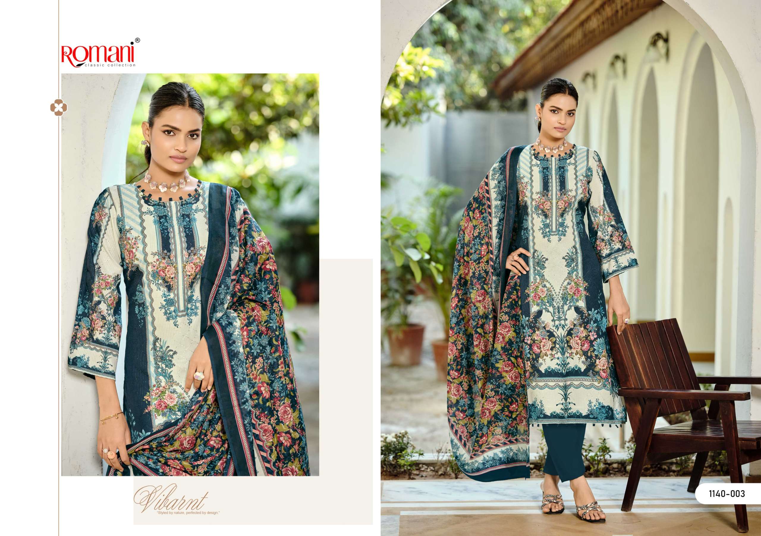 ROMANI NAFISA VOL 2 COTTON DIGITAL PRINTS WITH FANCY WORK SALWAR SUIT