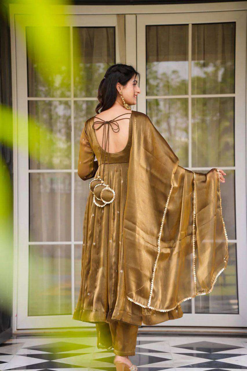 RTC 5897 JIMMY CHOO FABRIC DESIGNER PARTY WEAR LADIES ANARKALI GOWN SUIT