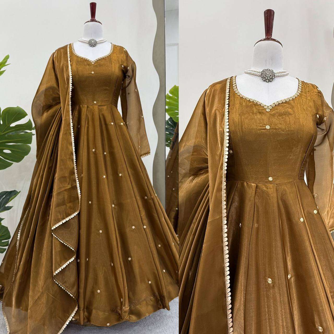 RTC 5897 JIMMY CHOO FABRIC DESIGNER PARTY WEAR LADIES ANARKALI GOWN SUIT