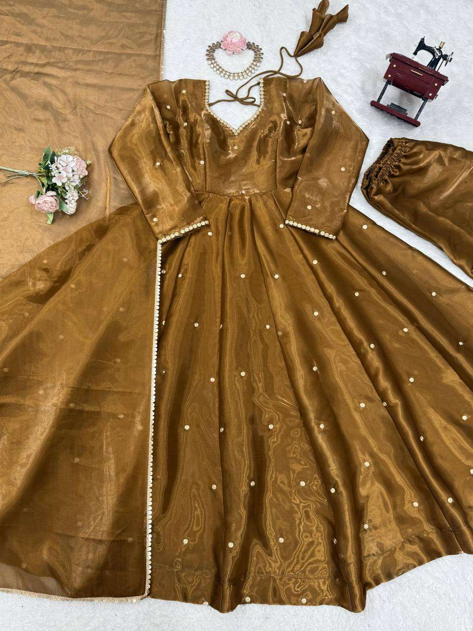 RTC 5897 JIMMY CHOO FABRIC DESIGNER PARTY WEAR LADIES ANARKALI GOWN SUIT