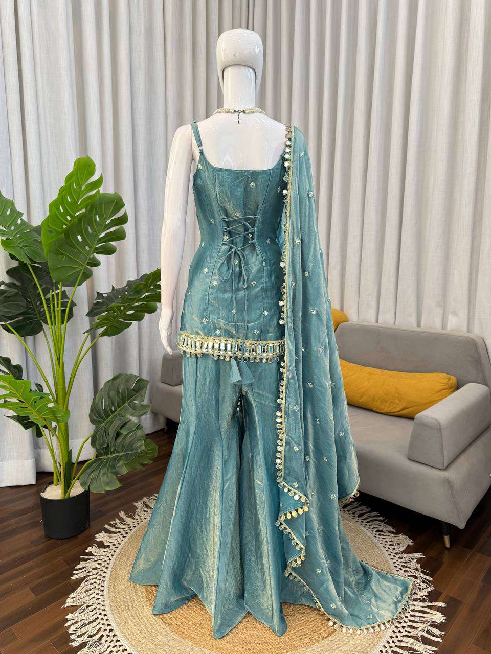 RTC 5992 SILK PREETY LOOK DESIGNER LADIES PARTY WEAR SHARARA SUIT