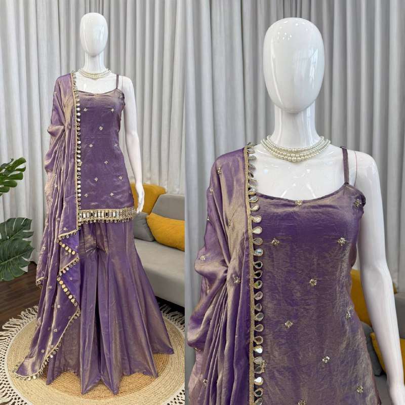 RTC 5992 SILK PREETY LOOK DESIGNER LADIES PARTY WEAR SHARARA SUIT