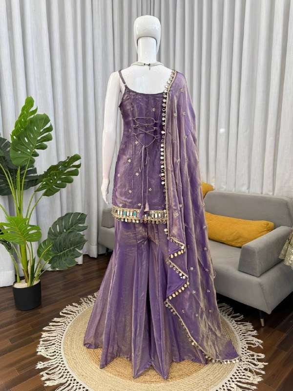RTC 5992 SILK PREETY LOOK DESIGNER LADIES PARTY WEAR SHARARA SUIT