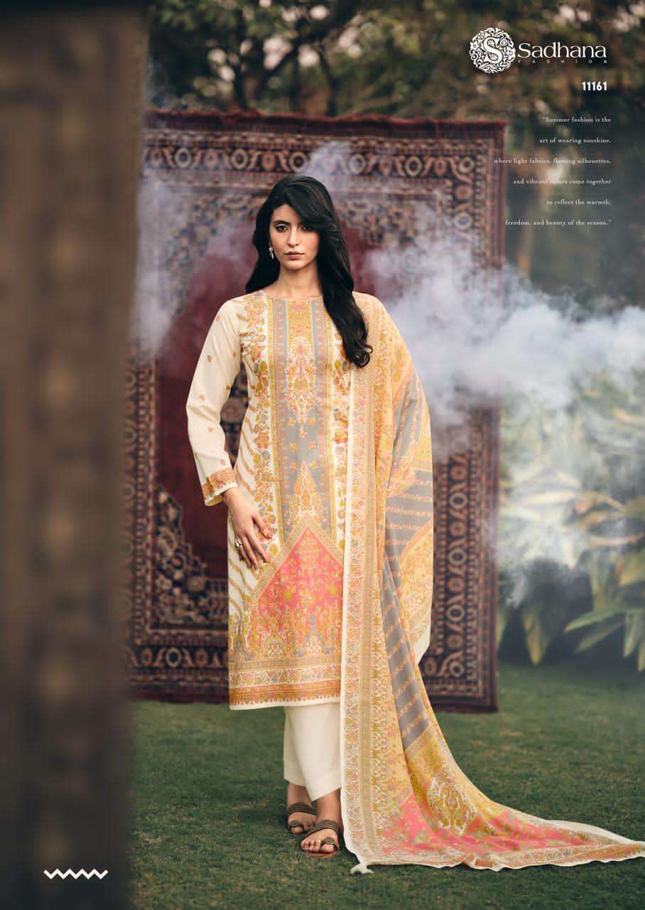  SADHANA FASHION YASS COTTON  DIGITAL PRINT WITH FANCY WORK SUIT