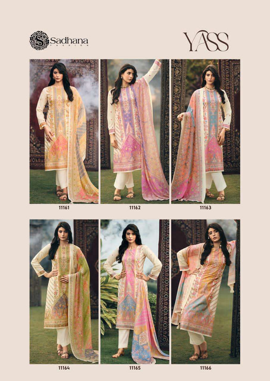  SADHANA FASHION YASS COTTON  DIGITAL PRINT WITH FANCY WORK SUIT