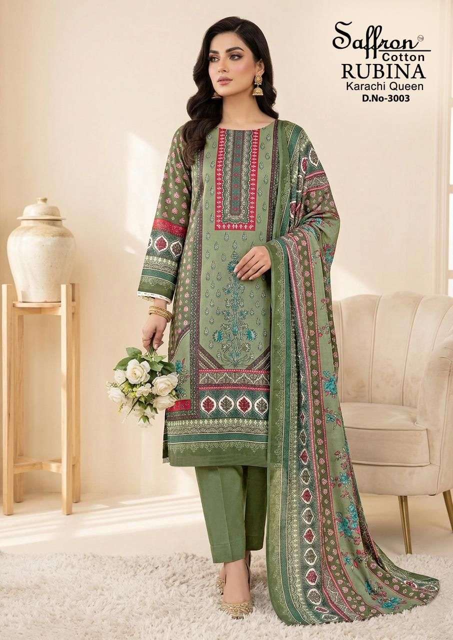 SAFFRON COTTON RUBINA KARACHI QUEEN VOL 3 COTTON DIGITAL PRINTS SALWAR SUIT