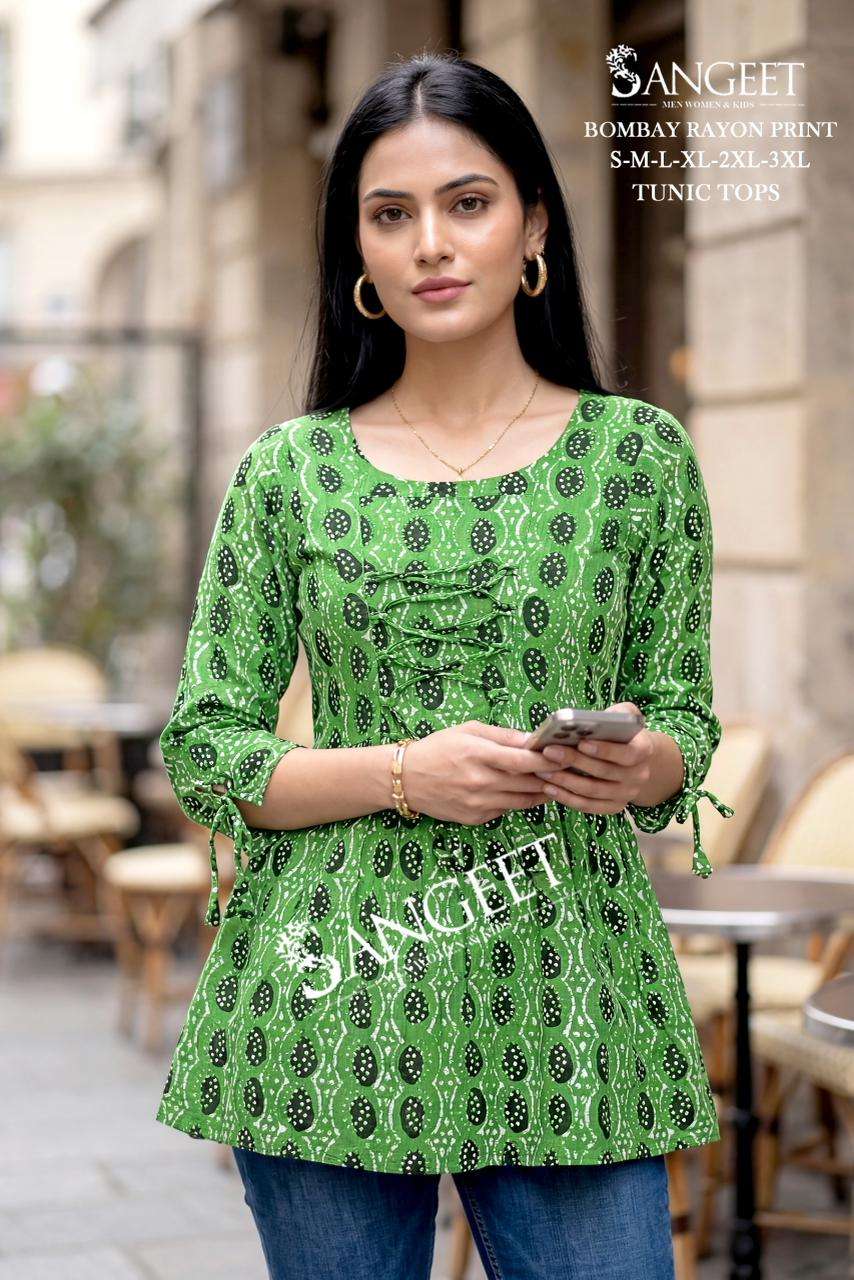 SANGEET PIK AND CHOOSE DESIGN VOL 1 RAYON PRINT FANCY SUMMER WEAR TOP