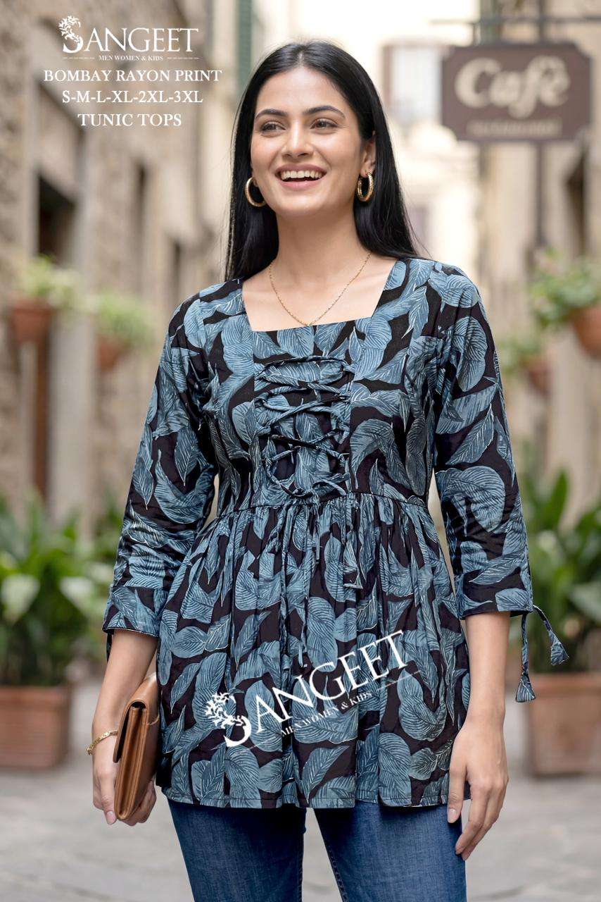 SANGEET PIK AND CHOOSE DESIGN VOL 1 RAYON PRINT FANCY SUMMER WEAR TOP