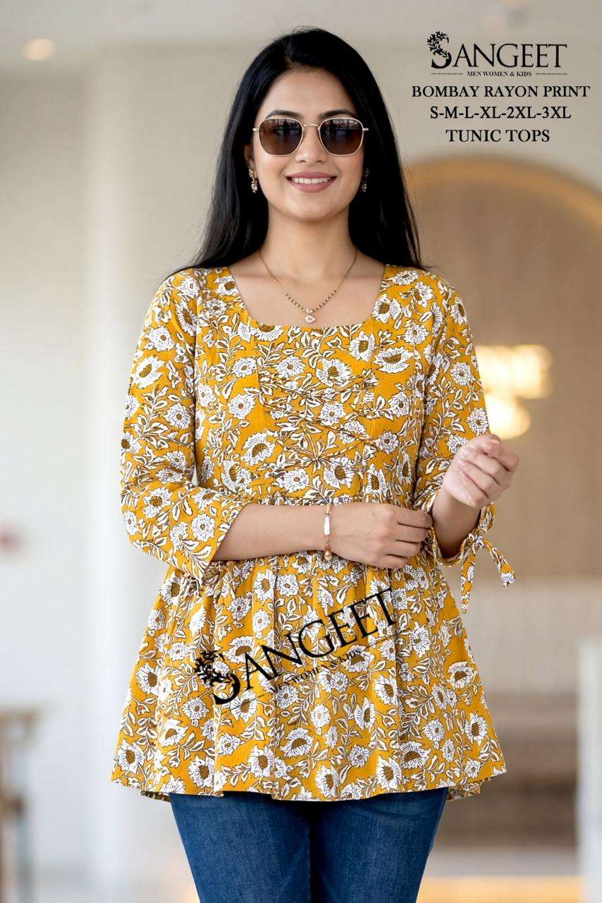 SANGEET PIK AND CHOOSE DESIGN VOL 1 RAYON PRINT FANCY SUMMER WEAR TOP