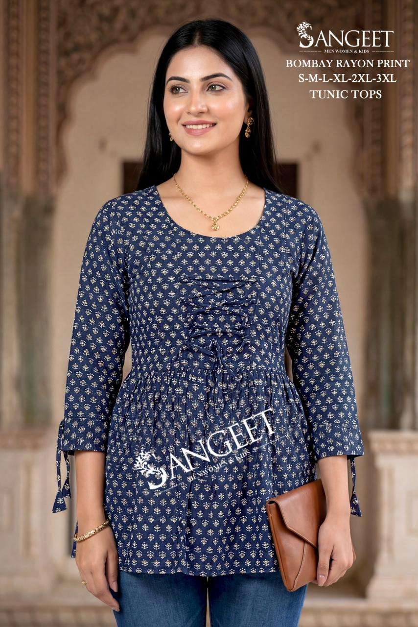 SANGEET PIK AND CHOOSE DESIGN VOL 1 RAYON PRINT FANCY SUMMER WEAR TOP