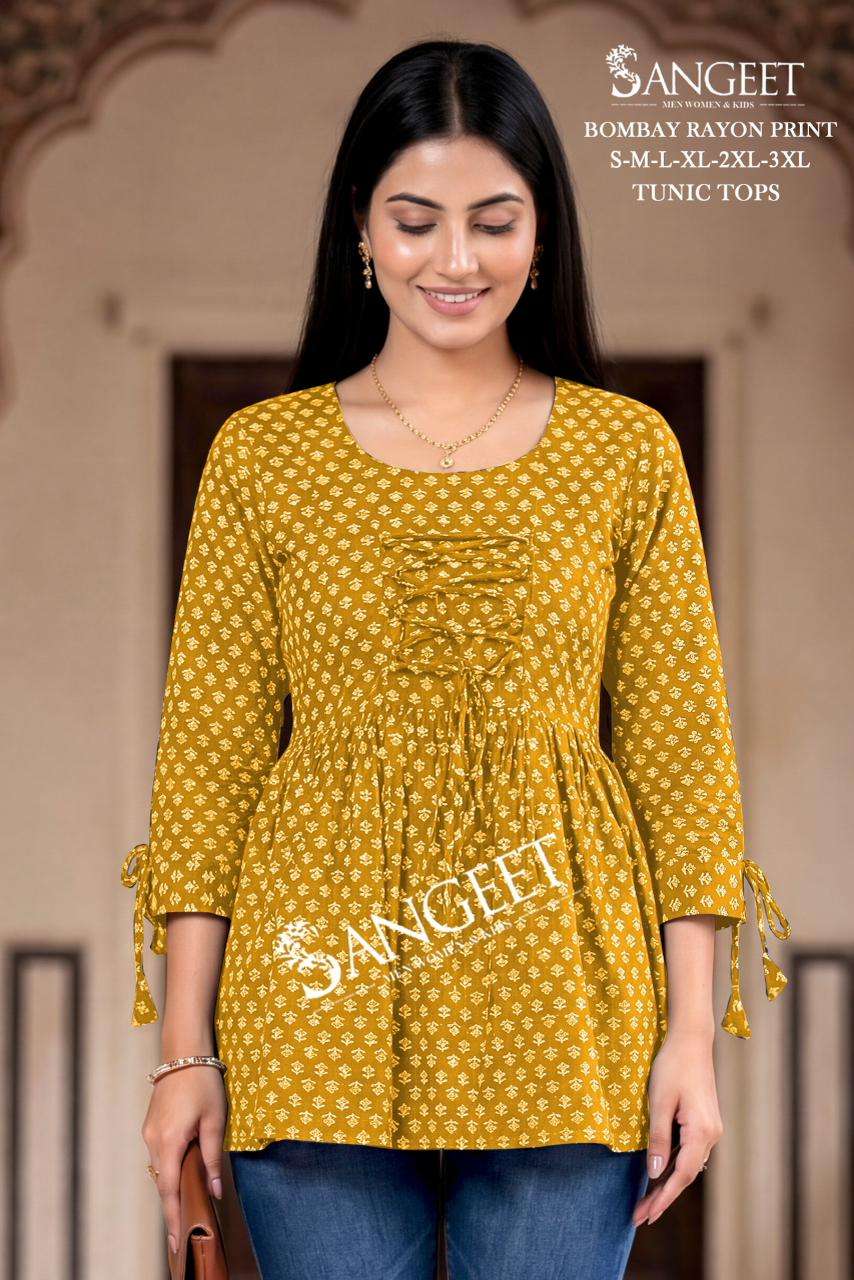 SANGEET PIK AND CHOOSE DESIGN VOL 1 RAYON PRINT FANCY SUMMER WEAR TOP