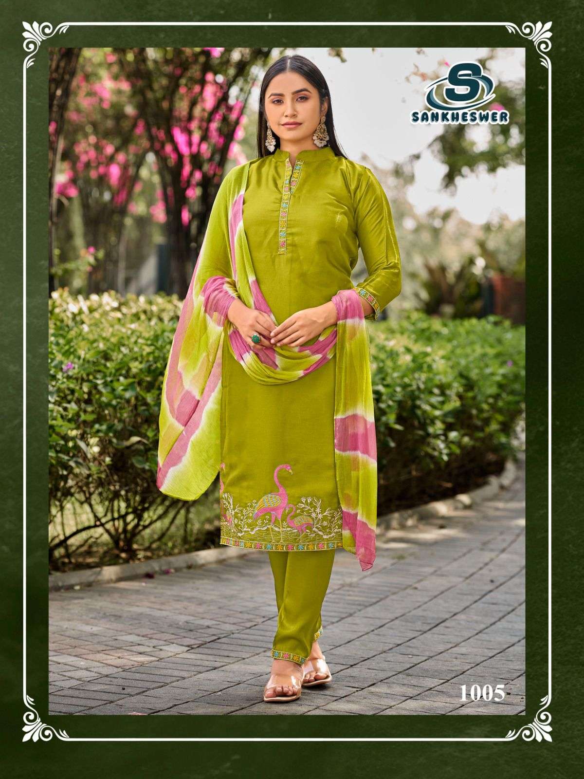 SANKHESWER IMPEX AAMAAL VOL 1 SILK FANCY WORK LADIES 3PCS SET COLLECTION 