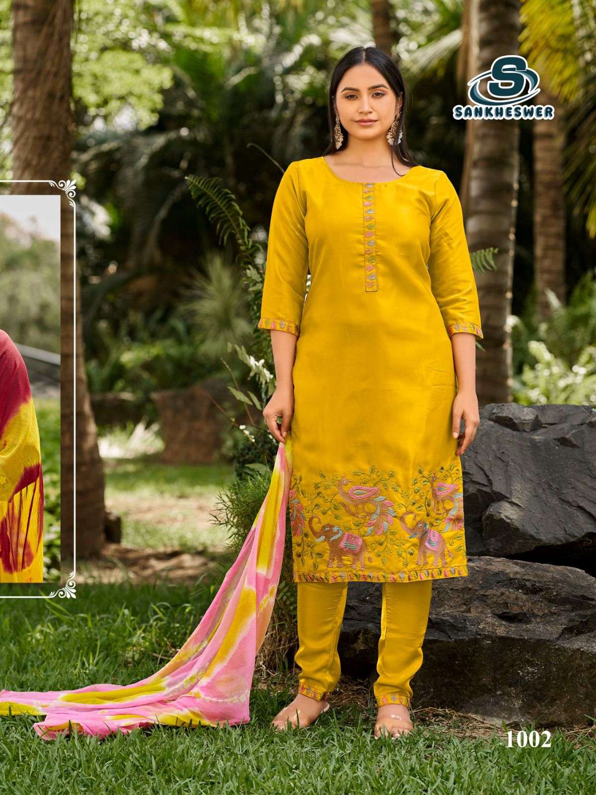 SANKHESWER IMPEX AAMAAL VOL 1 SILK FANCY WORK LADIES 3PCS SET COLLECTION 